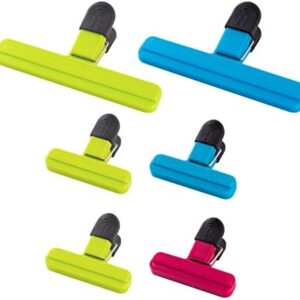 Acmiz Bag Clips for Food Storage 2 Sizes - 6 Pcs Sturdy, Airtight, Reusable Clips for Sealing Freezer Bags-Ideal for Home & Kitchen - Assorted Colors