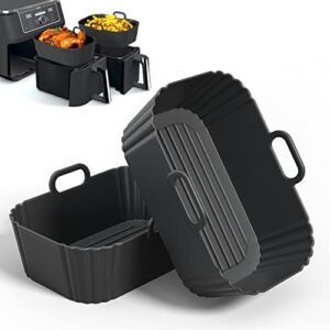 Silicone Air Fryer Liner 2 Pack for 7.6L 8L 9L 9.5L Baskets