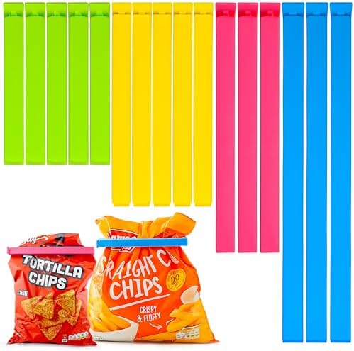 16 Pcs Sturdy Food Bag Clips for Food Storage Bags in 4 Sizes